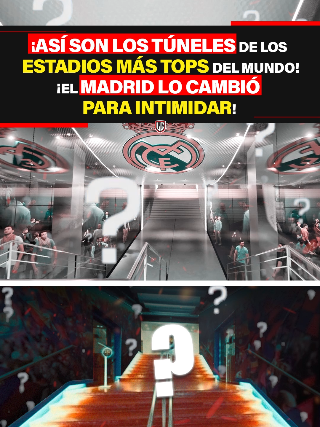 ¡Así son los túneles de los estadios más tops del mundo!🤔🏟️ ¡El Madrid lo cambió para intimidar!😈 @juegobalon @juegodedoce #futbol #estadios #academiadefutbol #TikTokDeportes #tiktokfutbol #tiktokfutbollacademy
