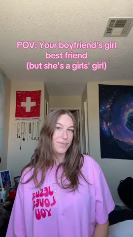 Sneak peak for my caption readers: My new merch site in my bi0 has Girls Girl apparel! 🩷 #pov #wholesomepov #boyfriendsgirlbestfriend #skit #ActingChallenge 