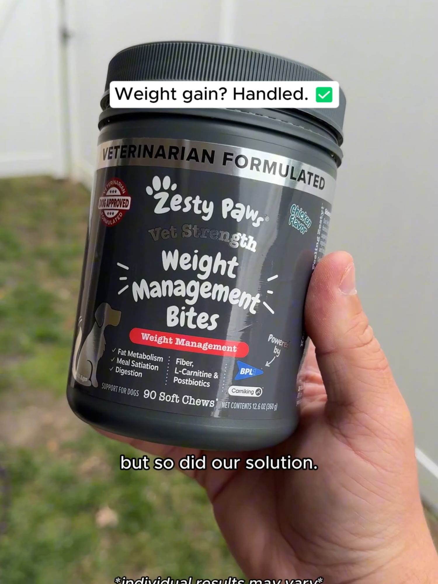 Your dog’s weight management shouldn’t be confusing. That’s why we made a tasty bite that does the heavy lifting. 💪🐶#PetParent #ZestyPaws #PetCare #Dog #DogHealth #DogTreats