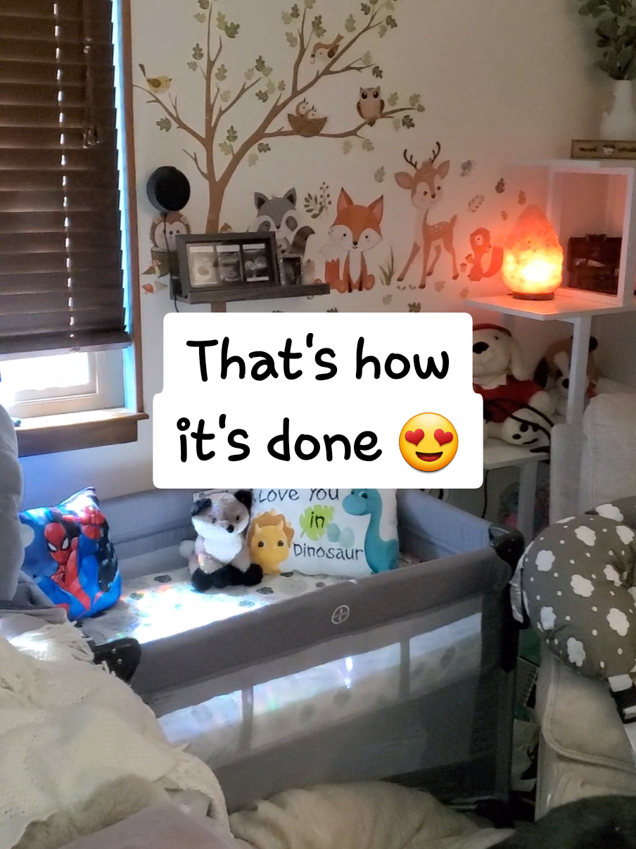 Everything baby needs is right here 😌 Working with small spaces is no easy feat but somehow I made it happen (Even with big peices of furniture) this space will serve us well 🤰🏼💙👶 #nurserynook #nursery #3rdtrimester #octoberbaby #pregnanttiktok 