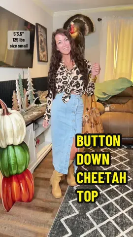 love this lightweight top & love that i can style it different ways!!🖤⚡️ @btfbm_us  #cheetahprint #buttondown #blouse #workwear #dealsforyoudays 