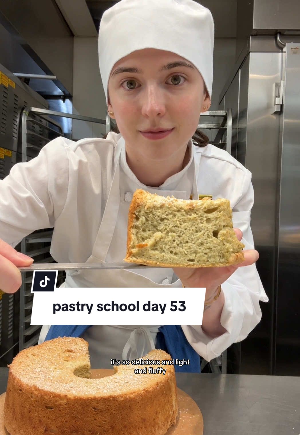 will be dreaming about this angel food cake #culinaryschool #nyc 
