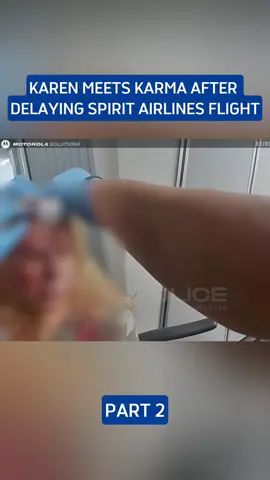 Karen meets karma after delaying spirit airlines flight#cops #bodycam #police #foryou 