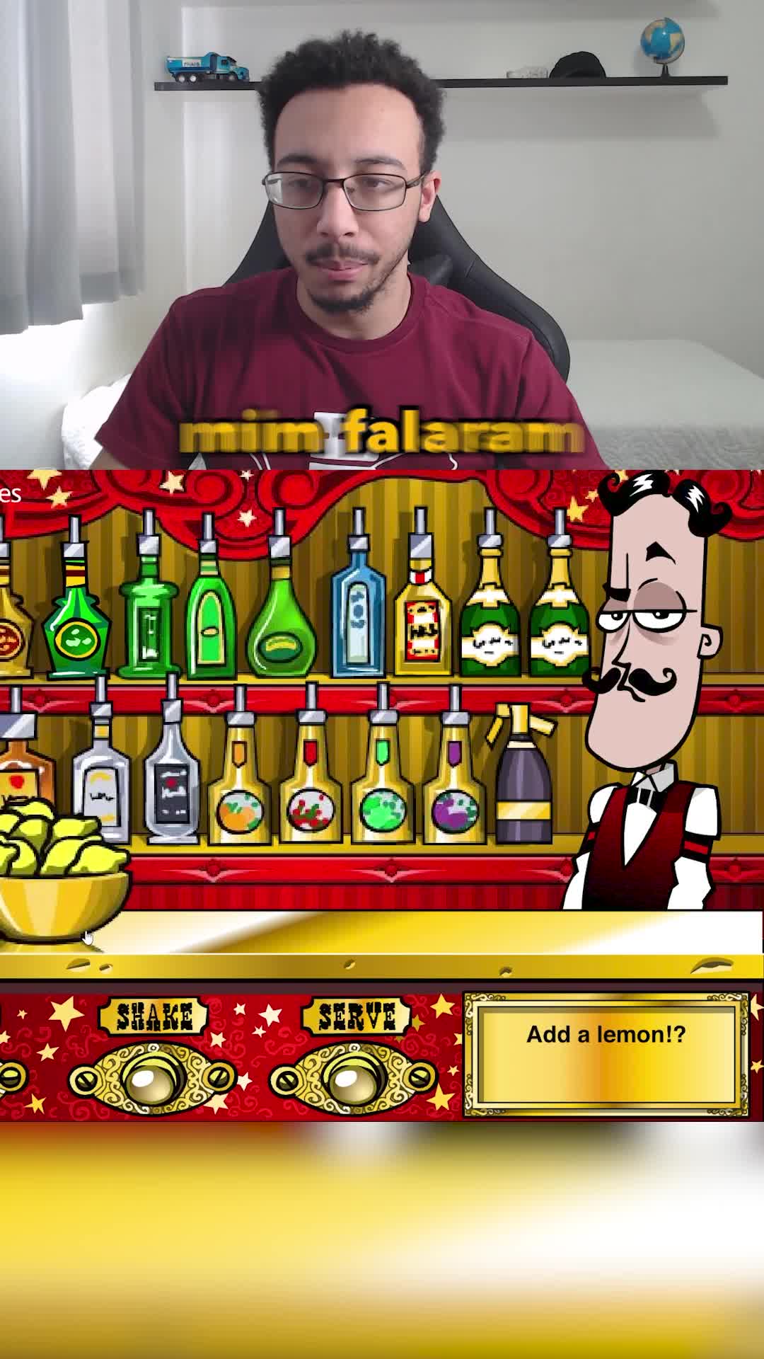 Mais uma vez tentando fazer o drink perfeito #foryou #game #robertocareca #flash