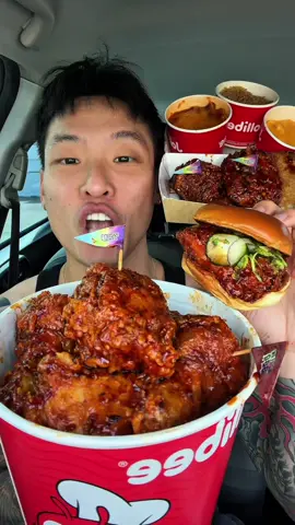 Jollibee x katseye collab, korean bbq chicken #jollibee #katseye #friedchicken #eating #mukbang 