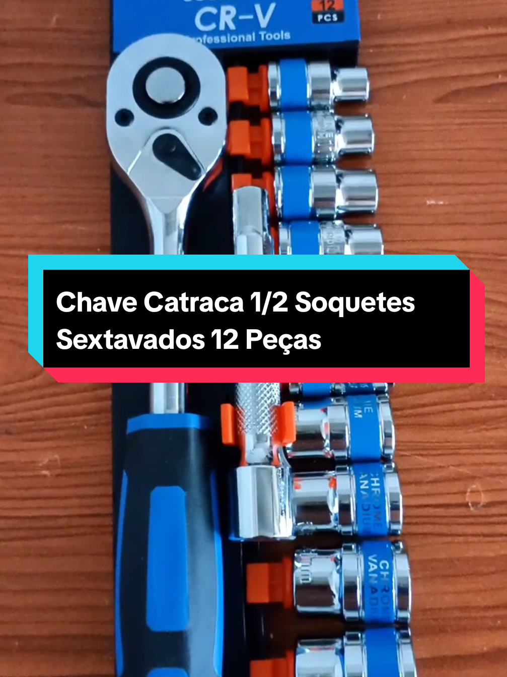 Chave Catraca 1/2 Com Soquetes Sextavados 12 Peças. Aço Cromo Vanádio GARANTA A SUA AGORA #tiktokshopchegou #tiktokshop #chavesextavada #chavesoquete #chavecatraca 