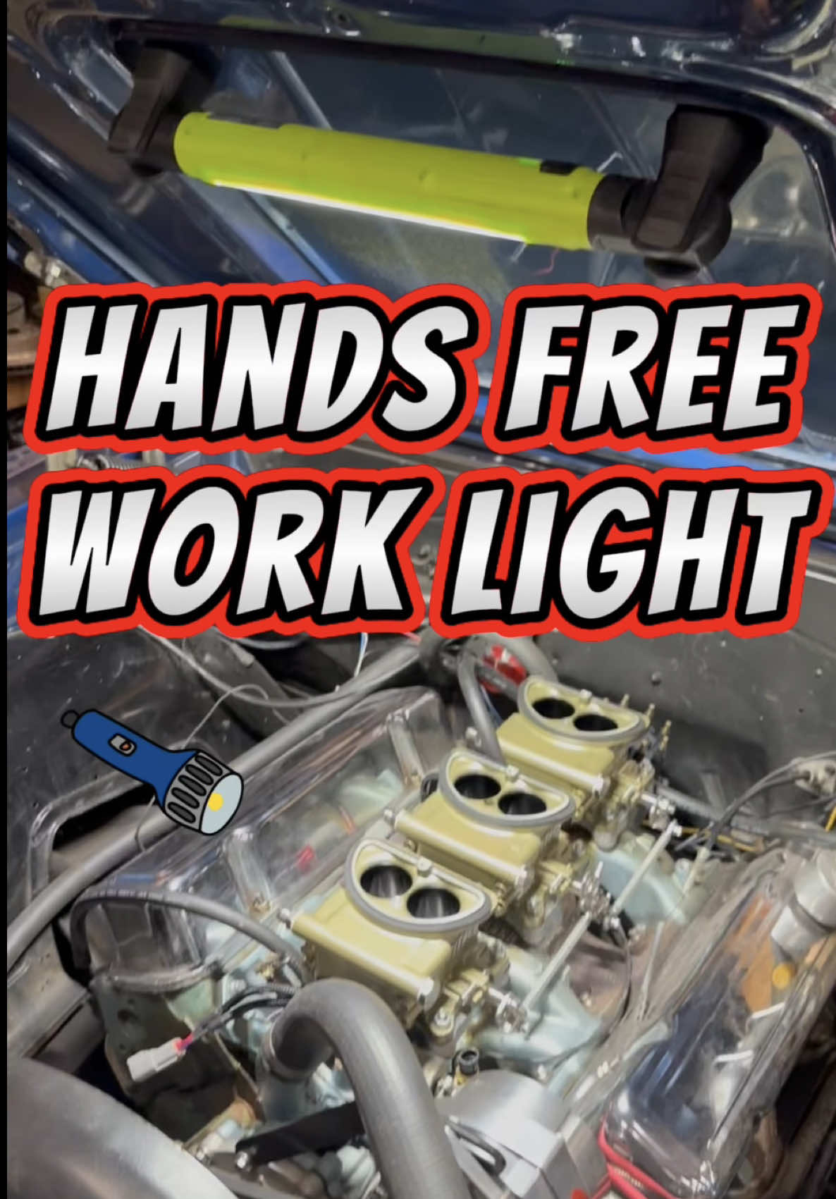 We’ve had this light for months and use it almost every day 🔦 Strong magnet, bright beam, rechargeable and swivel so you can aim it where you need it!  Makes working under the hood way easier.    👇 Tap below to grab yours.  #WorkLight #GarageTools #CarRepair #DIYTools #ToolTok  