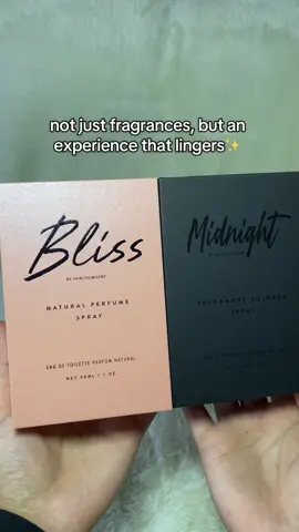 POV : you found fragrances that make people stop, sniff, & fall in love✨  Raw Chemistry creates fragrances that aren’t just scents, but are an experience✨ Bliss : feels like your walking through a rose garden, soft, subtle & floral scent that lingers all day.  Midnight Cologne : a perfect blend of vanilla, orange blossom, lavender & patchouli to create a scent that is masculine & vibrant @Raw Chemistry  #rawchemistry #fragrance #pheromoneperfume #fragrancetiktok #perfume 
