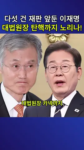 다섯 건 재판 앞둔 이재명, 대법원장 탄핵까지 노리나 #정치 #뉴스 #뉴스 