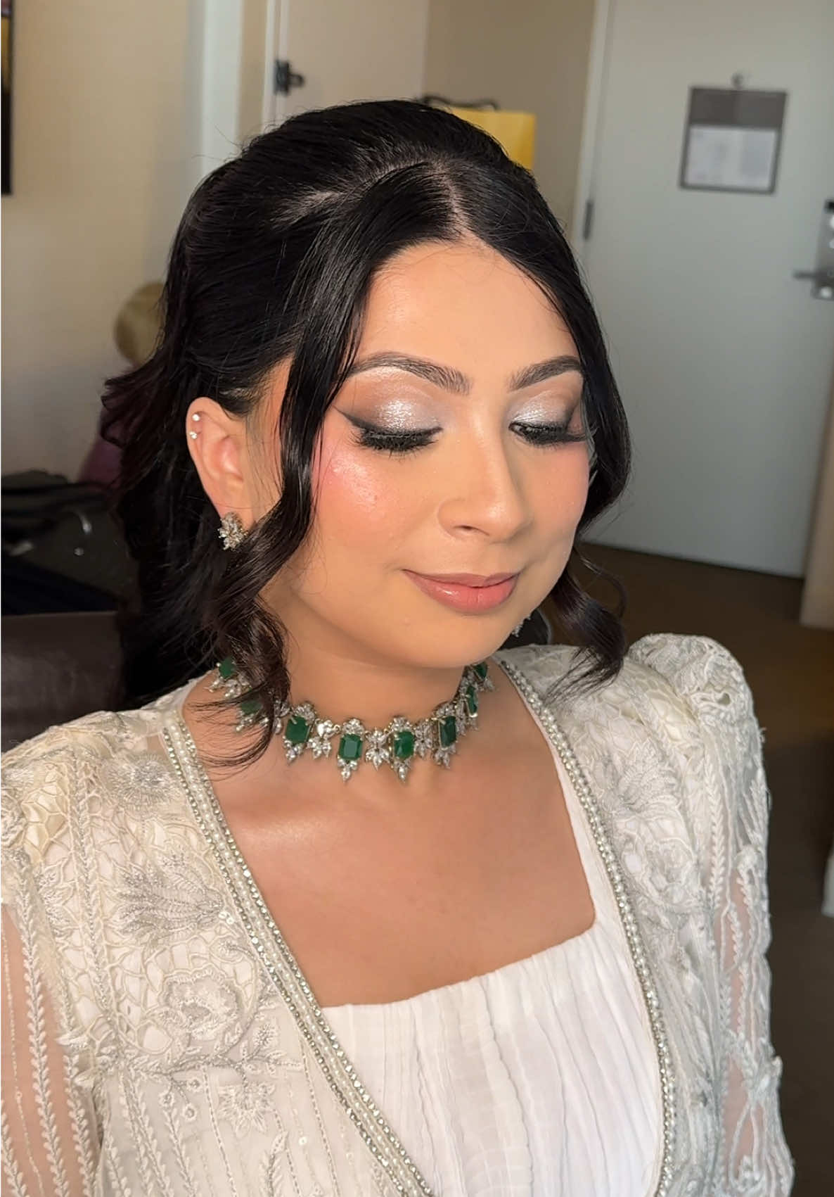 ✨ Birthday glam for my Texas beauty, Hera 🤍✨ For this look we kept it elegant and soft with a pop of green on the waterline using Make Up For Ever Aqua XL in Forest 🌿 perfect for birthday and wedding guest 🫶🏼 #mekkillusion #markhammakeupartist #glammakeup #gtamua #fyp