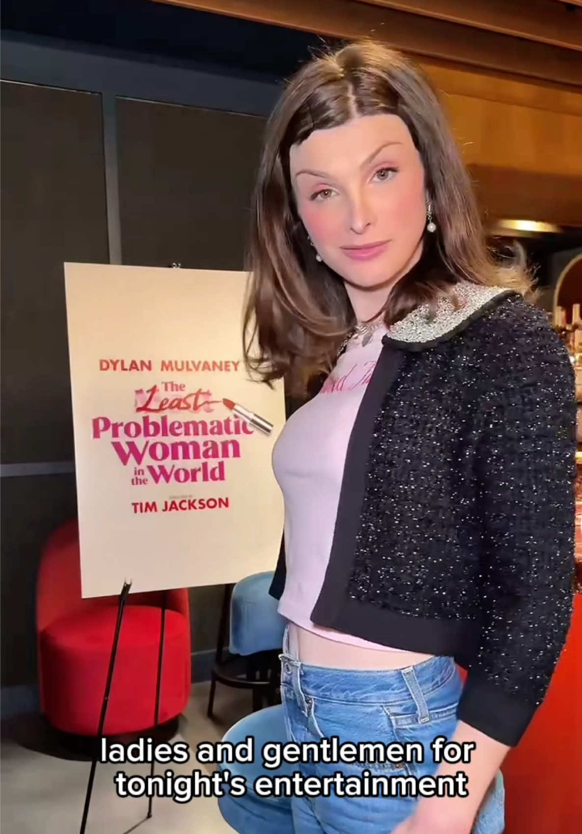 Snap out out it! Reminder that Dylan Mulvaney's one-woman off-Broadway show opens this weekend. @Dylan Mulvaney stars in The Least Problematic Woman in the World 💋 #theatretok #offbroadway #girlhood 