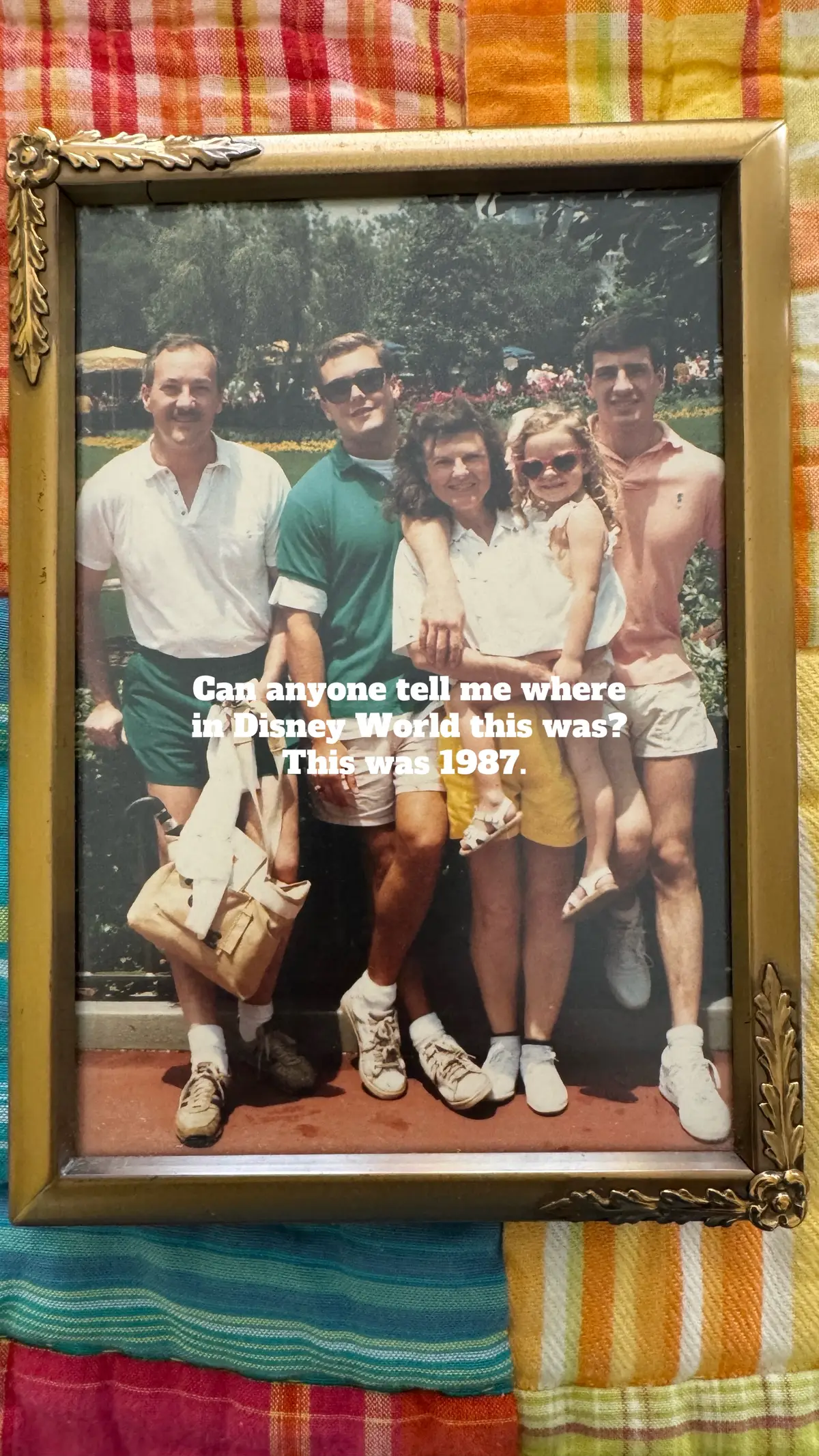 My best guess is maybe somewhere in Epcot World Showcase, but maybe Magic Kingdom had a garden like this? 