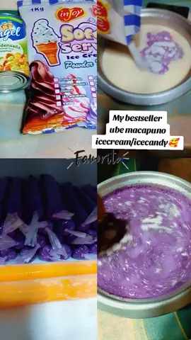 just 2 ingredients lang mga mie meron kanang masarap na icecandy na lasang icecream subrang creamy at hindi icy...#icecream #icecandy #injoysoftserveicecreampowder 