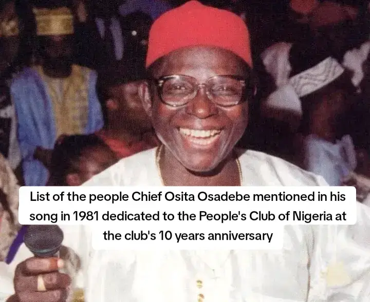 Note: People's Club of Nigeria Int'l is still alive and kicking. It has over 20 branches overseas including USA, London & South Africa. 1. Prince Titus Ike Ume-Ezeoke ㅡ Eze Onyima of Amichi (National Chairman)  2. Chief R. N Okonkwo ㅡ Nwachinemelu 3. Chief F.F.B.C Nwankwo ㅡ Osuofia of Nawfia  4. Chief John Anya ㅡ Omeifeukwu 1 of Nnewi  5. Sir Joseph Nwankwu ㅡ Onwanaetiliora of Abagana  6. Chief Augustine Ilodibe ㅡ Ogbuefi Nnanyelugo of Nnewi  7. HRH S. N Okonkwo ㅡ Ezedioramma N'Alor  8. HRH M. N Nweze ㅡ Igwe Umuoji  9. Chief C-Moore Obioha ㅡ Ochiriozuo of Arondizuogu  10. HRH Eze E. C Oguguo ㅡ Ezeudo N' Mbaise 11. HRH Igwe Udeh Ubaka ㅡ Ezedioramma of Oraifite  12. HRH, Igwe P. C Ezenwa ㅡ Ezeokpoko 1 of Orba  13. Chief G. E Chikeluba ㅡ Akajiaku  14. Barr I. I Ekwerekwu ㅡ Ifedioramma of Onitsha  15. Hon. Charles Modebelu ㅡ Omenankpo  16. Chief George Anyaso ㅡ Anazoluora of Amaifeke  17. Chief F. A. C Opurum ㅡ Ofodum 18. Chief Osi Okeke ㅡ Ezenwammadu 1 N' Nnobi  19. Chief J. C Nnoruka ㅡ Dunu of Igbo 1, Awka-Etiti 20. Chief Oliver Ilozue ㅡAgbaigwe 1 of Umuoji 21. Chief Izundu ㅡEzeani Oba 1 of Awka-Etiti  22. Rt Hon. Ifeanyichukwu Enemchukwu ㅡ Oba 1 of Orba (Speaker, Anambra State House of Assembly) 23. Chief Edmund Itanyi ㅡ Duke of Nsukka  24. Chief Linus Ekwem ㅡ Ichie Chinyelugo  25. Chief E. B. C Chukwukaㅡ Isimmili of Umuoji  26. Chief S. E Ofodeme ㅡ Ichie Akpunwa  of Ichi  27. Chief J. O Udenze ㅡ Ezeudo 1 of Amaifeke 28. Chief Donald Ugwunze ㅡ Ichie N' Orba 29. Chief J. C Okafor ㅡ Ichie Chinyelugo 30. Chief Okoye ㅡWarri Branch Chairman  31. Chief Steve Madu ㅡ Akwa Akwulu 32. Chief Aniemenam ㅡ  33. Chief Amadi  34. Chief K. M Iloani ㅡ Ichele 1 of Ogbunike 35. Chief R. O Udemezueㅡ Jos Chairman  36. Prince Eke ㅡ Portharcourt Branch  37. Chief G. O Udemezue ㅡ Chairman,  Bauchi Branch  38. Chief Mbadugha Aniafunu ㅡ Benue  39. Chief I. E Mba ㅡ Chinyelugo  40. Chief Kimbo Ugochukwu ㅡ Ezechukwu Gozili 41. Engr Tim Anyaeche ㅡ Chief Engr, Onitsha  42. Madam Vero Ikeli ㅡ Ugobueze 43. Chief Pharm. Alex Onyido ㅡ Ezechuamagha of Ogidi  44. Chief Emmanuel Okafor ㅡ Nwanaeliaku 45. Chief F. I Okeke ㅡ Akpaka 1 of Nawfia  46. Chief Luke Aguoji ㅡ Igwebuike  47. Chief Mike Ilodibe ㅡ Ononenyi 48. Chief F. N Opurum ㅡ Kaduna Branch 49. Chief Vincent Ohaneri ㅡ Chairman, Maiduguri Branch 50. Chief Joseph Orogbu ㅡ Chairman, Awka Branch  51. Chief G. A Okobi ㅡ Ogbuefi Adu 1 of Asaba  52. Barr E. N Okuzzu ㅡ Ichie Okeosi of Ojoto  53. Chief Emmanuel Ezenwenyi ㅡ Calabar Branch  54. Chief Anthony Okoli ㅡ Ukwa Achinaka  55. Dr C. N Obiora ㅡ Owerri Banch Chairman  56. Chief Elias Odili ㅡMayor Ukpo, Abakaliki Branch Chairman  57. Chief J. C Aniago ㅡ Orimili of Awka  58. Chief Kenneth Okpanu ㅡ Opika Int'l  59. Chief Ngozika Okpagu ㅡ Omeluora of Nise  60. Chief Onochie Maasi ㅡ Atani 61. Prince F. O. C Eze ㅡ Nnanyelugo N' Ukpo 62. Chief Ernest Ezeliaku ㅡIchie Omenke afulunaya of Nnobi 63. Chief A. E Obi ㅡ Ezenwammadu  64. Chief Clifford Eneli ㅡ Onitsha Branvh 65. Chief A. C Okose ㅡ Ide 1 of Eziowele  66. Chief Okoye  67. Chief Michael Adigwe ㅡ Ezego of Abba  68. Chief Mangrover Okonkwo ㅡ Isienyi 1 of Umuoji  69. Chief Ifemuanyaㅡ Akurienne of Ogidi 70. Chief Ohanugo ㅡ Chairman, People's Club at 10