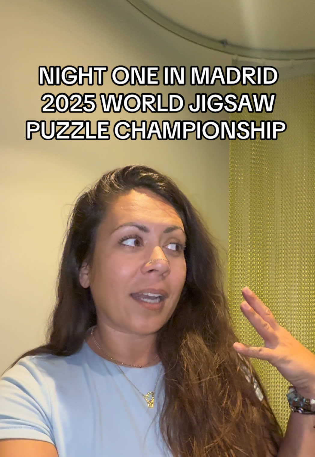 Even jet lag we knew we needed to practice 🧩 #littlemissamylee #worldjigsawpuzzlechampionship #2025 #spain #puzzle 