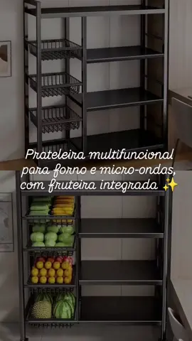Prateleira Multifuncional Para Forno e Microondas Com Fruteira Integrada #achadinhostiktok #achadinhoshopee #achadinhosdashopee #achadinhos #achadinho 
