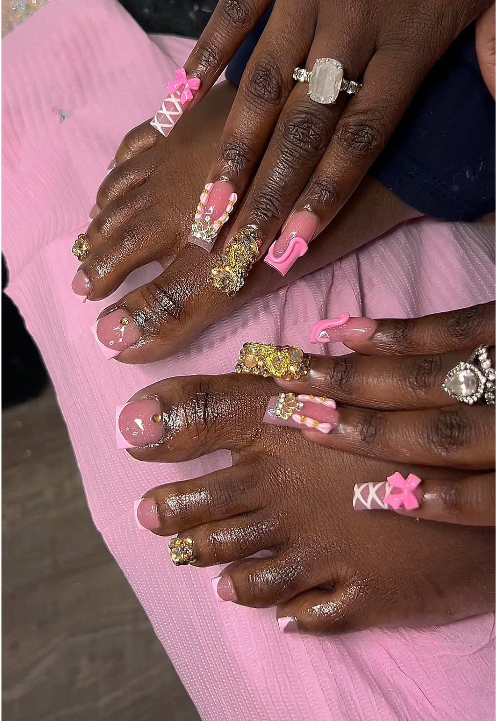 Birthday Nails + Toes🎂✨ #raleighnails #fyp #birthdaynails #fypシ #fypシ゚viral 