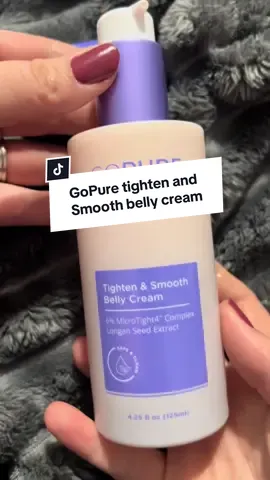 New!! On sale and free shipping!! This tighten and smooth belly cream is amazing and great for stretch marks too! Have already noticed a difference after a couple weeks! #gopurebeauty #tiktokshoprestock  #stretchmarks  #gopureskincare  #skincareproductsmusthave 