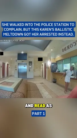 She walked into the polo station to complain, but this Karen’s ballistic meltdown got her arrested instead #fyp #viral #policeofficer #bodycam #police 