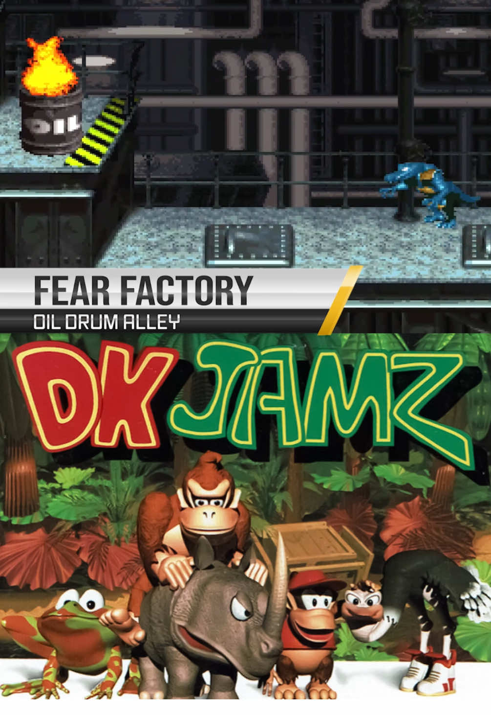 One of the best soundtracks of that era, Fear Factory in Donkey Kong Country’s Oil Drum Alley stage on the SNES. If you were skilled enough to get this far in the game, you enjoyed this masterpiece music #retrogaming 