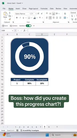 How to create a sleek donut chart. 🍩 Download this free step-by-step guide I created using the link in my pr0file. #scribe #scribehow #excel #exceltips #exceltricks     