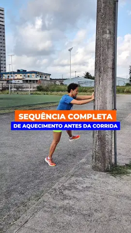 Sequência completa de aquecimento ⬇️ 1 - Balanço de perna lateral 2 - Balanço de perna frontal  3 - Chute pra trás  4 - Panturrilha em pé  5 - Tibial em pé  6 - Toca o pé lateral  7 - Agachamento lateral toca o pé  8 - Flexão do tronco toca o pé ➡️ Faça 10 a 20 repetições cada.  📤 Já salva e Compartilha com um amigo corredor que vive sempre saindo sem aquecer.  #dozeroamais1km #aquecimentonacorrida #corredoramador 