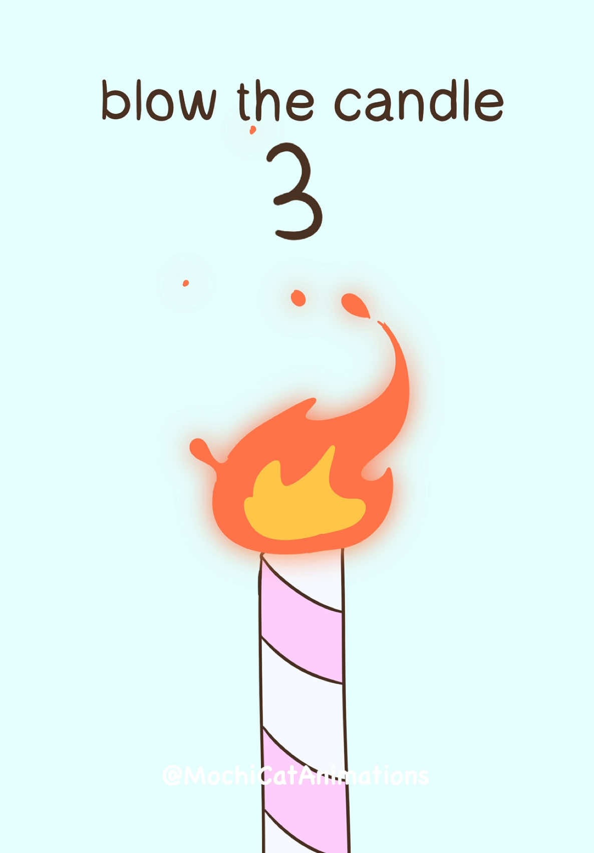 Blow the candle for a surprise 😮 🎂#cat #cute #kawaii #animation 