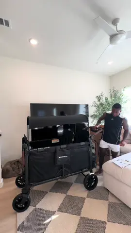 This wagon is perfect for our growing fam🩷 @WonderFold  #couples #parentlife #wagonlife #parentsoftiktok 