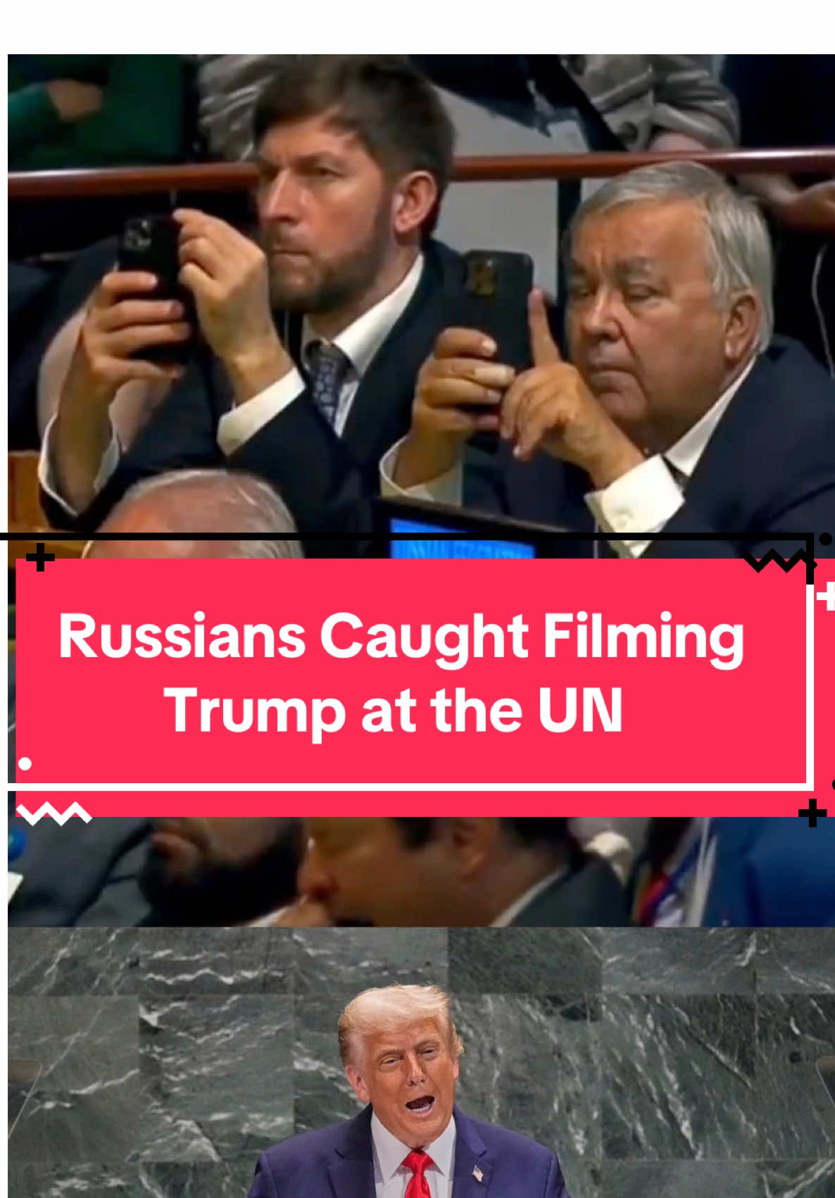Russians Caught Filming Trump at the UN