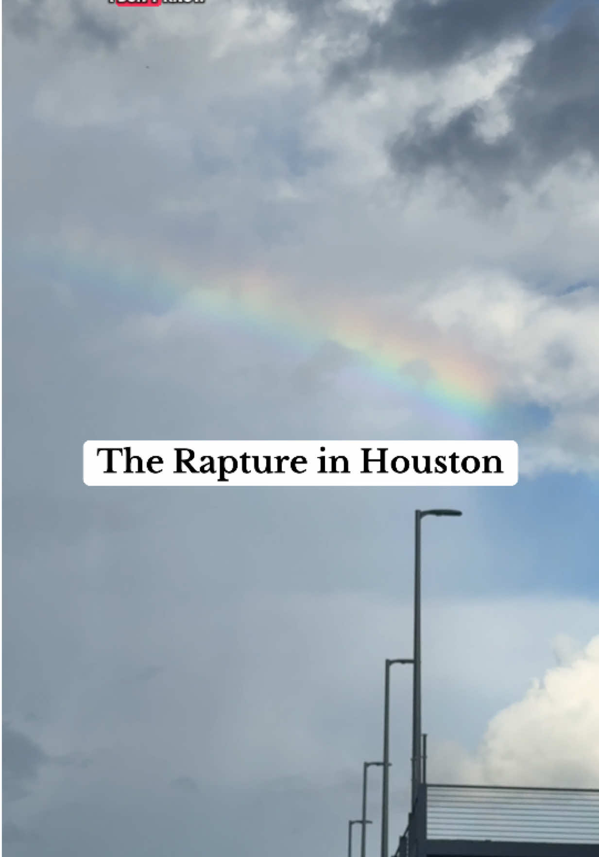 I didn’t see people floating up to the sky for the Rapture, but I did get to see this beautiful rainbow  #rapture #satire #rainbows #raptureoflove 