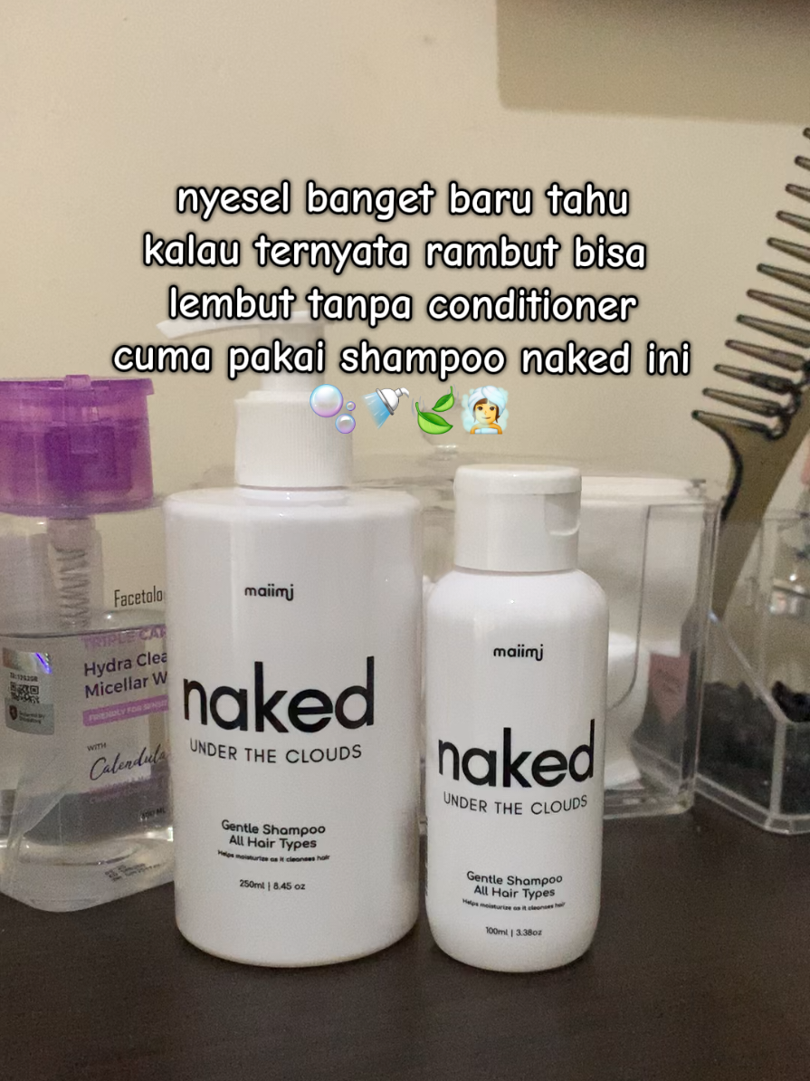 kapan lagi coba beli normal size gratis yang ukuran travel size 🤩 #MaimiiShampooNaked #maiimihaircare #shampoononsls #shampoononparaben #shampooantiketombe 