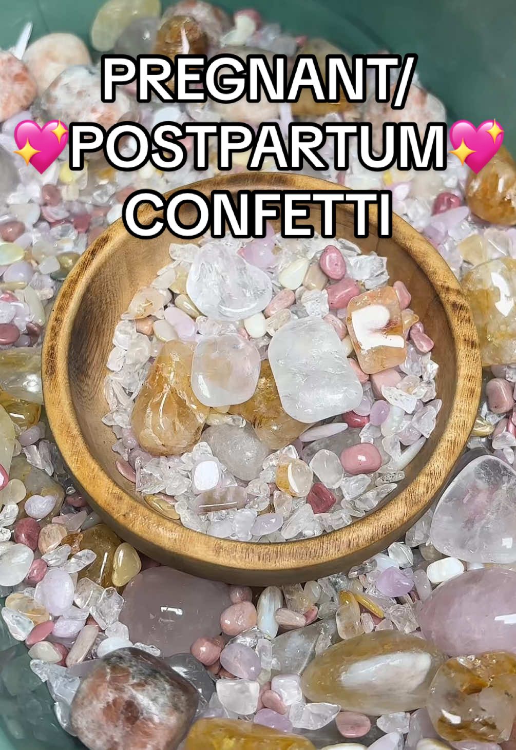 this mix brings happiness, self acceptance, self love, and connection to your divine feminine 💫✨💖 #pregnant #crystalconfetti #crystaltok 