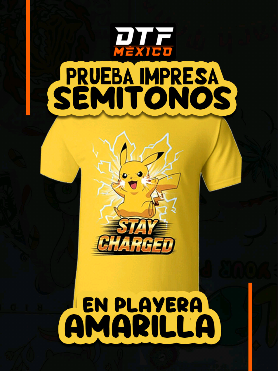 ⚡🟡 ¡PIKACHU en SEMITONOS sobre playera AMARILLA! Mira cómo transformamos un diseño en una playera vibrante. ✅ Técnica de semitonos optimizada para colores ✅ Proceso completo: Diseño → Semitonos → Impresión → Aplicación ✅ Resultado profesional: Detalles nítidos y colores que brillan 📦 ¿Quieres tu diseño así? ¡Cotiza hoy! Envíos a todo México. #DTFMexico #Pikachu #SemitonosProfesionales #PersonalizaciónTextil 