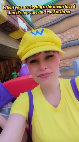 I couldn't help myself .... I tried not to smile but I loved it to much. #epicuniverse #supernintendoworld #wario #yoshi #universalorlando 