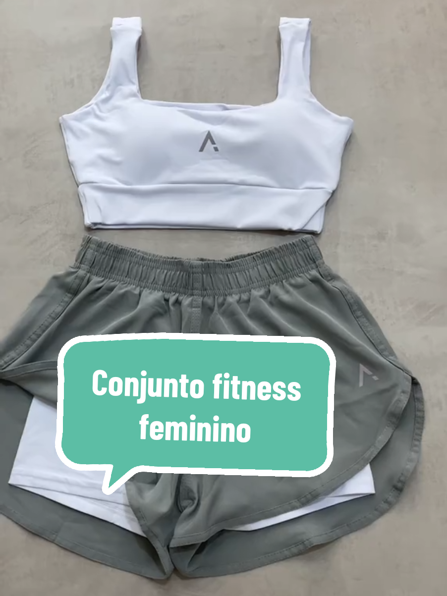 Dê uma olhada em Conjunto de Short Duplo+Top em poliamida e tectel fitness Camila por R$129,90. Compre na Shopee agora!  link na bio e nas mensagens 