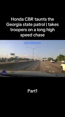 Honda CBR taunts the Georgia state patrol | takes troopers on a long high speed chase