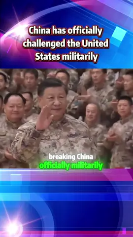 China has officially challenged the United States militarily