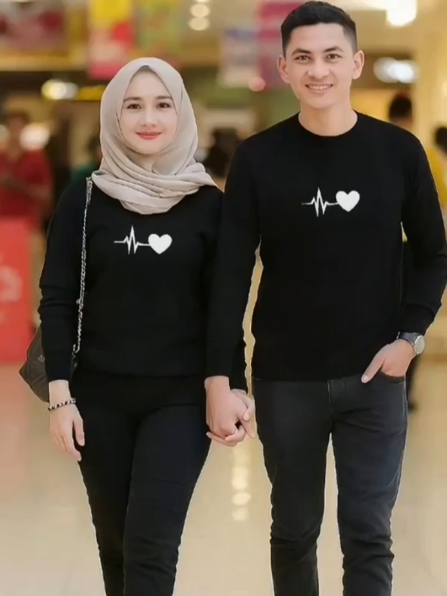 ISI 2PCS AG KAOS COUPLE PASANGAN LP EQU HEART SEPAKET 2BAJU Kaos Oblong