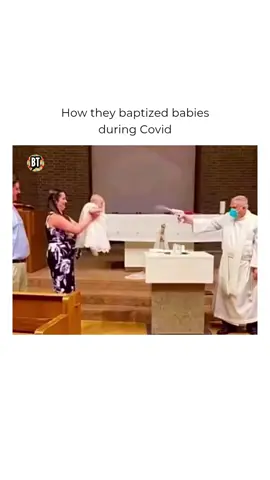 This had me crying 😭 Liked this? Follow for more! This hilarious baby baptism during Covid meme shows how churches adapted to social distancing rules, with a priest using a squirt gun baptism instead of the traditional holy water pour. Perfect for fans of funny religious memes, church humor, and pandemic comedy, this viral clip captures the strange yet entertaining ways people adjusted rituals during lockdown. Whether you love baby baptism jokes, Catholic memes, or Covid humor, this video is guaranteed to make you laugh and share it with friends.