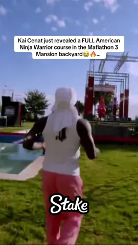 Kai Cenat just revealed a FULL American Ninja Warrior course in the Mafiathon 3 Mansion backyard😭🔥… #kaicenat #americanninjawarrior #mafiathon3 