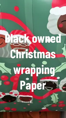 Black Santa themed Christmas wrapping paper….from black woman owned businesses🙌🏽🙌🏽 #blacksanta #tiktokshopblackfriday #tiktokshoprestock #blackwomanowned #tiktokshopholidayhaul