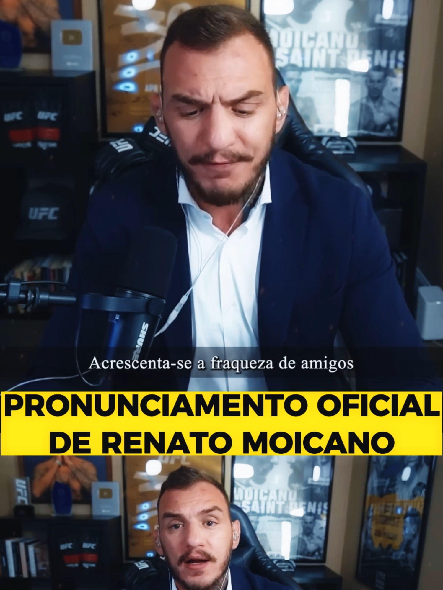 RENATO MOICANO FAZ PRONUNCIAMENTO APÓS CORRER DA LUTA COM CHARLES OLIVEIRA! #fyp #viral #paravocê #charlesoliveira #charlesdobronxs #UFC #renatomoicano #treta #mma
