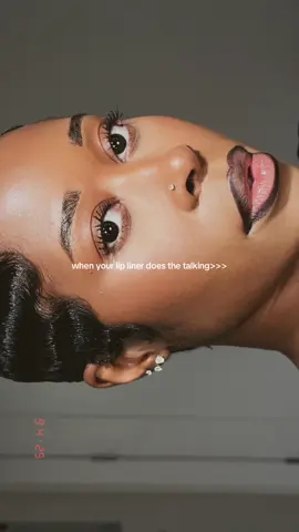 me 🤝🏾 a super dark brown lip liner   #lipliner #90smakeup #aestheticedits #fingerwaves #easymakeup 