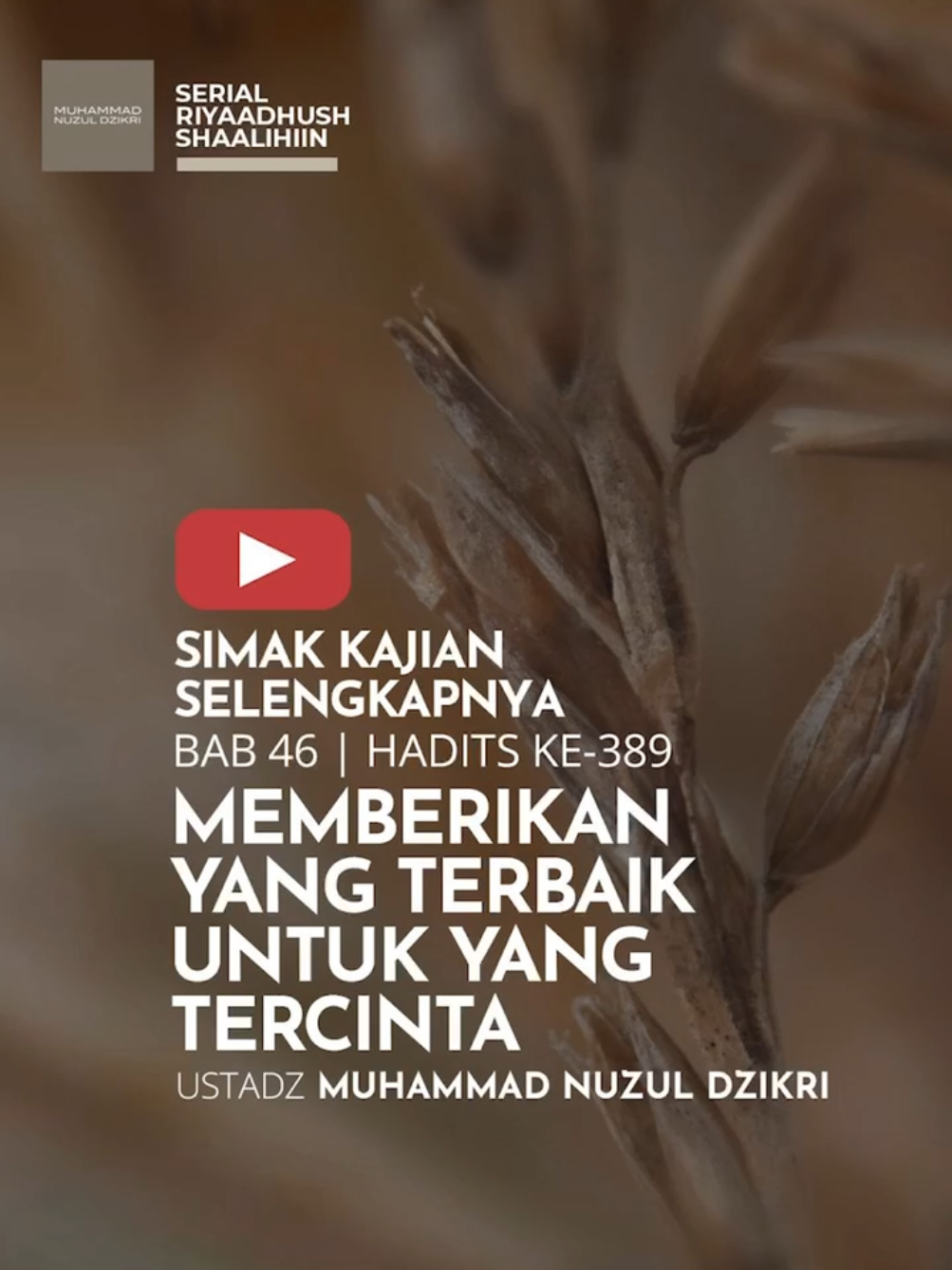 1622. MEMBERIKAN YANG TERBAIK UNTUK YANG TERCINTA Simak Kajian Lengkapnya di Youtube Channel “Muhammad Nuzul Dzikri” Potongan dari Kajian Rutin Riyaadhush Shaalihin youtube.com/live/H6_dhaeSJ-g #kajianislam #manhajsalaf #ustadznuzuldzikri #kajiansunnah #syaikh 