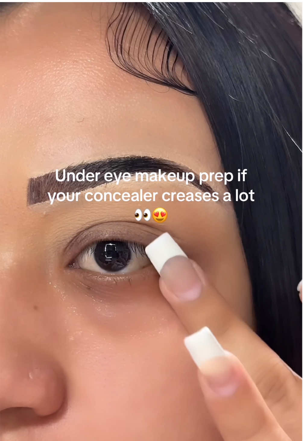 @COSRX Official eye patches is the key to this 😍 but I also add my caffeine eye cream from @The INKEY List or @belif USA cooling gel. I like to switch it up✨ #fypシ #makeup #BeautyTok #undereyeconcealer #beautytips 