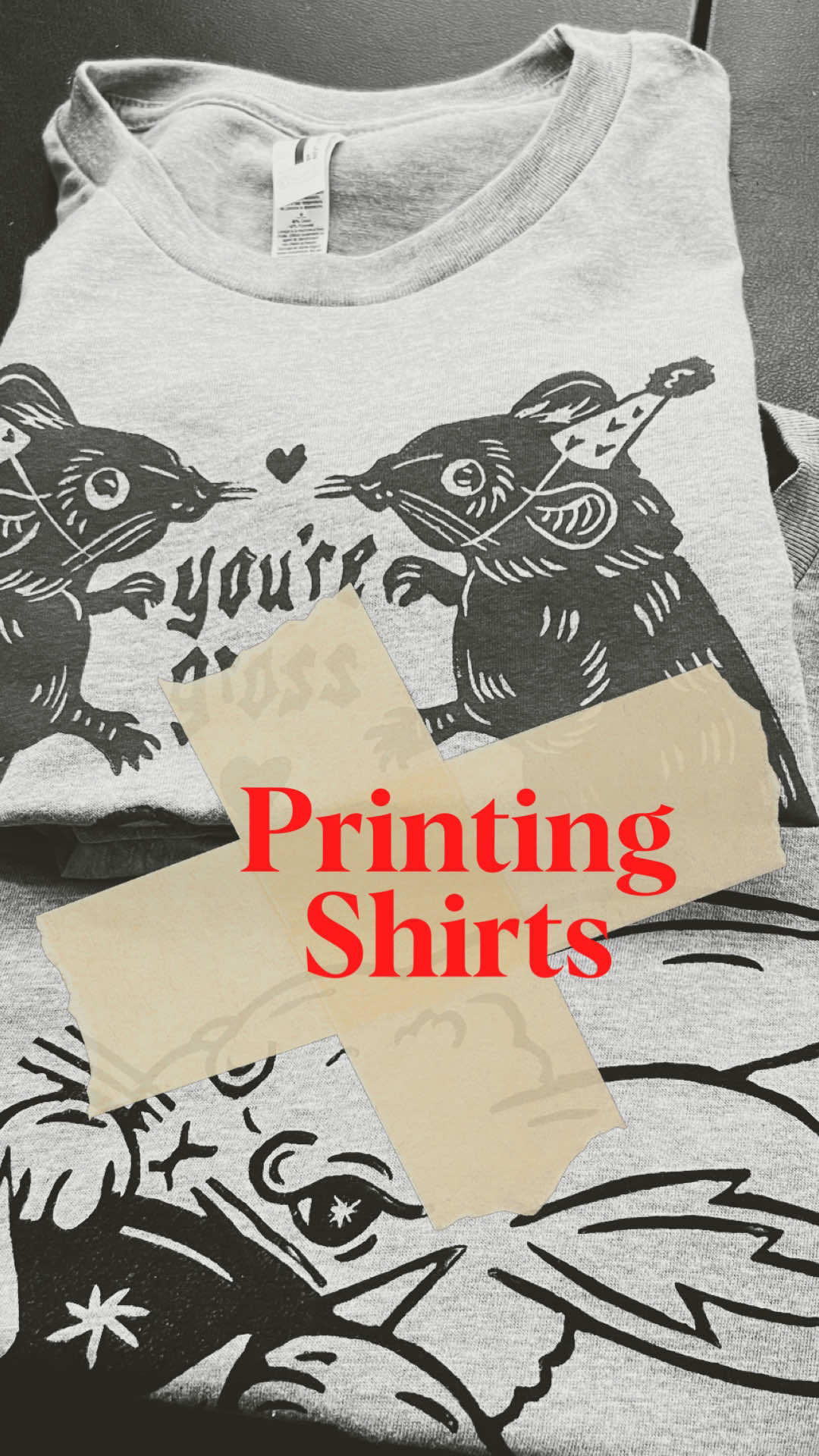 Just some of the shirts I printed this summer🖤 Find them only from my website! #artist #print #handmade #linoprint