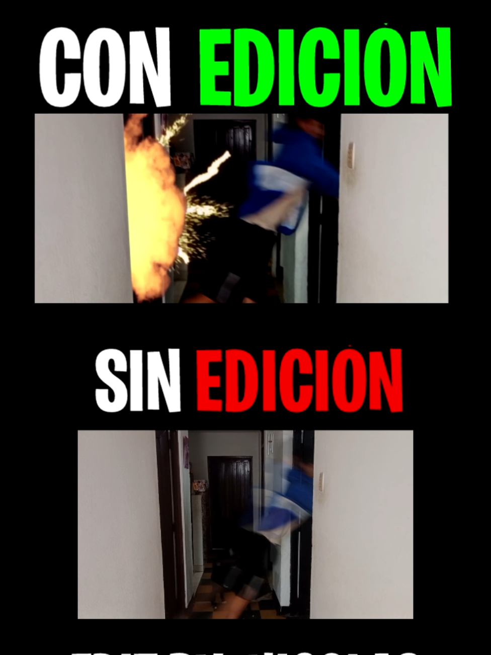 Con y sin edición de mi video más tardado y producido que eh echo  #editordevideos #vfx #editor #cortometraje 