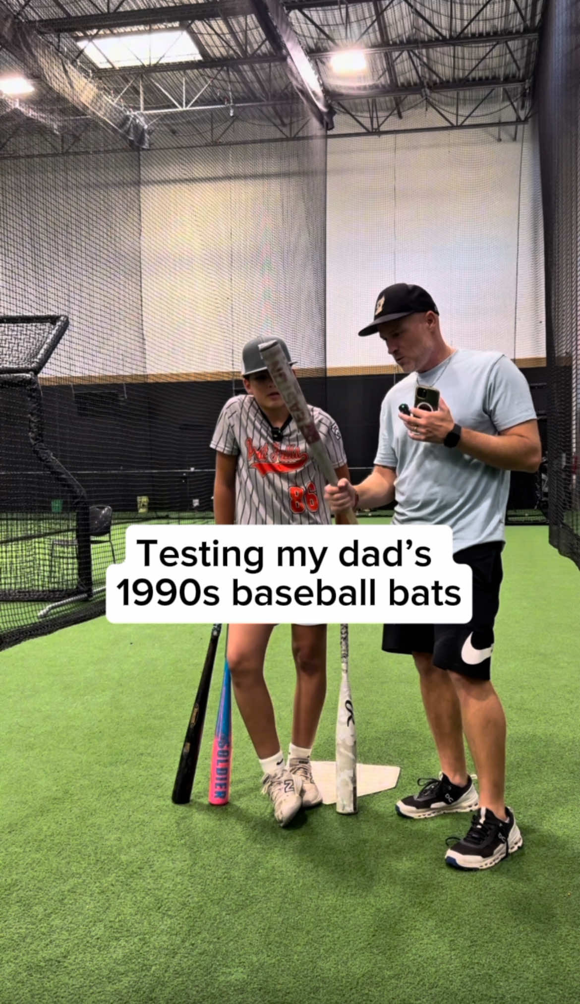 Testing my dad’s 1990’s baseball bats VS today’s bats. Which will have the highest exit velocity? #MLB #baseball #baseballlife #baseballseason #baseballtiktoks #swingmechanics #baseballbat 