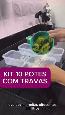 🍱 Kit 10 Marmitas 800ml com Travas Laterais BPA FREE – organize seus alimentos no congelador com praticidade e segurança! ⚡🔥 Estoque limitado! #Marmitas #Organização #BPAFree #CongeladorOrganizado #KitCompleto  