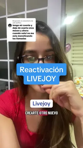 Respuesta a @Juli waffles Por inactividad Livejoy te banea el perfil pero puedes pedir reactivación.  #livejoyapp #apps #chicastreamer #trabajodesdecasa #teamexcelliongirls 